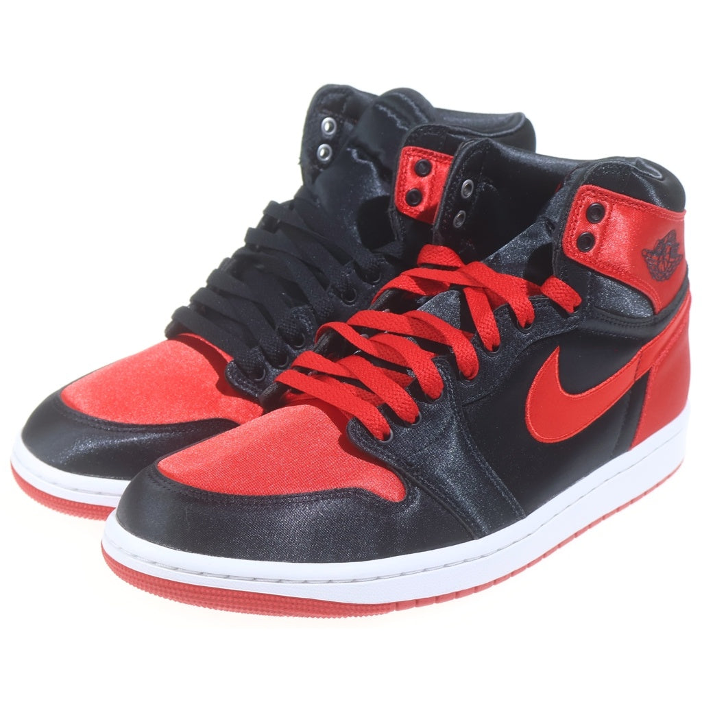 NIKE(ナイキ) WMNS AIR JORDAN 1 RETRO HIGH OG FD4810-061 ウィメンズ エア ジョーダン 1 レトロ サテンブレッド ハイカットスニーカー ブラック/レッド US11.5/28.5cm