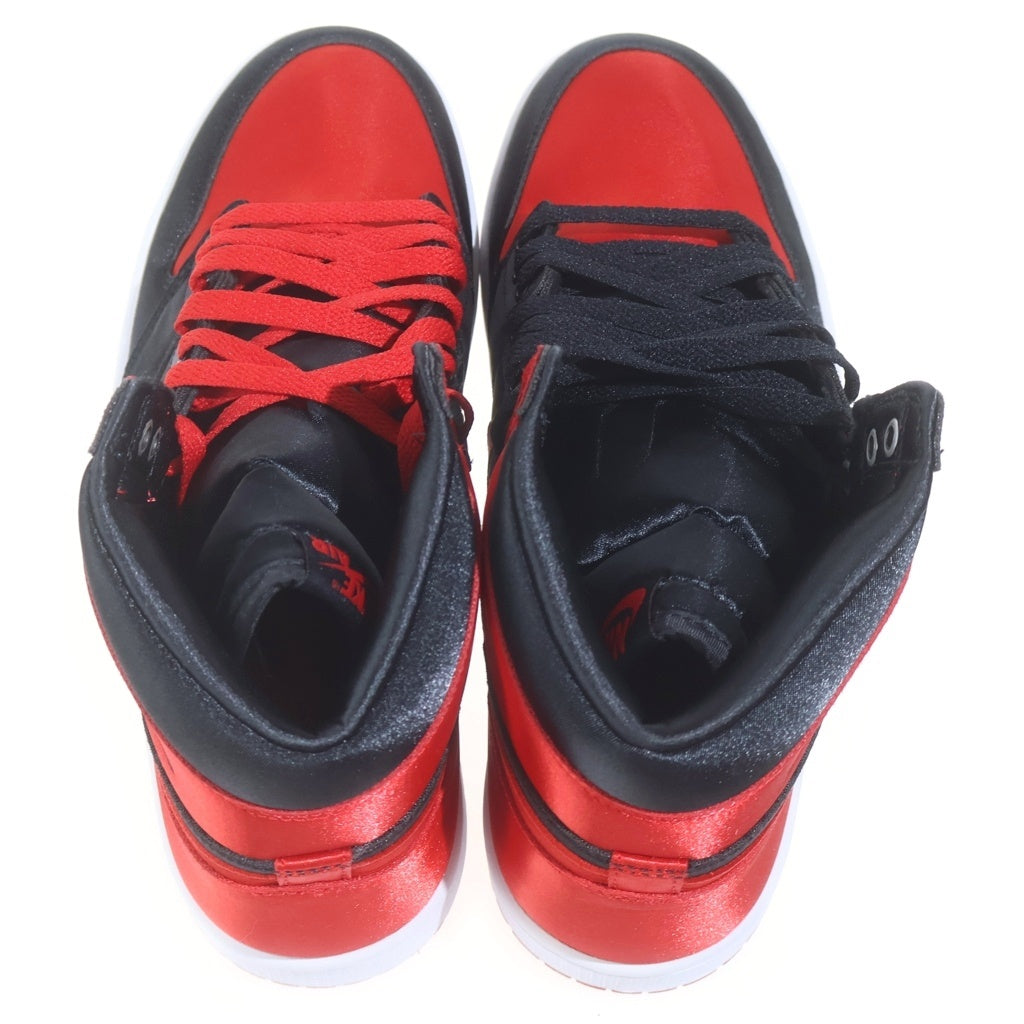 NIKE(ナイキ) WMNS AIR JORDAN 1 RETRO HIGH OG FD4810-061 ウィメンズ エア ジョーダン 1 レトロ サテンブレッド ハイカットスニーカー ブラック/レッド US11.5/28.5cm