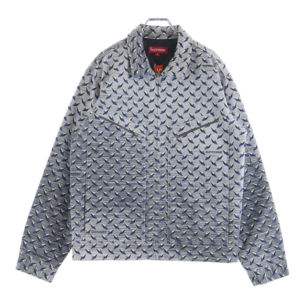SUPREME(シュプリーム) 19SS Diamond Plate Work Jacket ダイヤモンド プレート ジップアップ ジャケット グレー