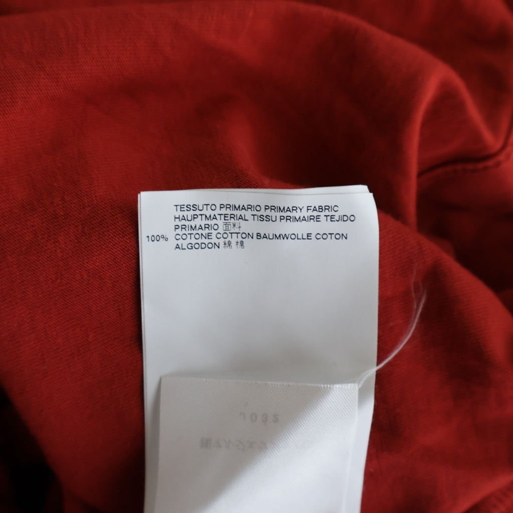 Maison Martin Margiela(メゾンマルタンマルジェラ) 18SS Vネック 半袖Tシャツ カットソー レッド S50GC0510 S22533