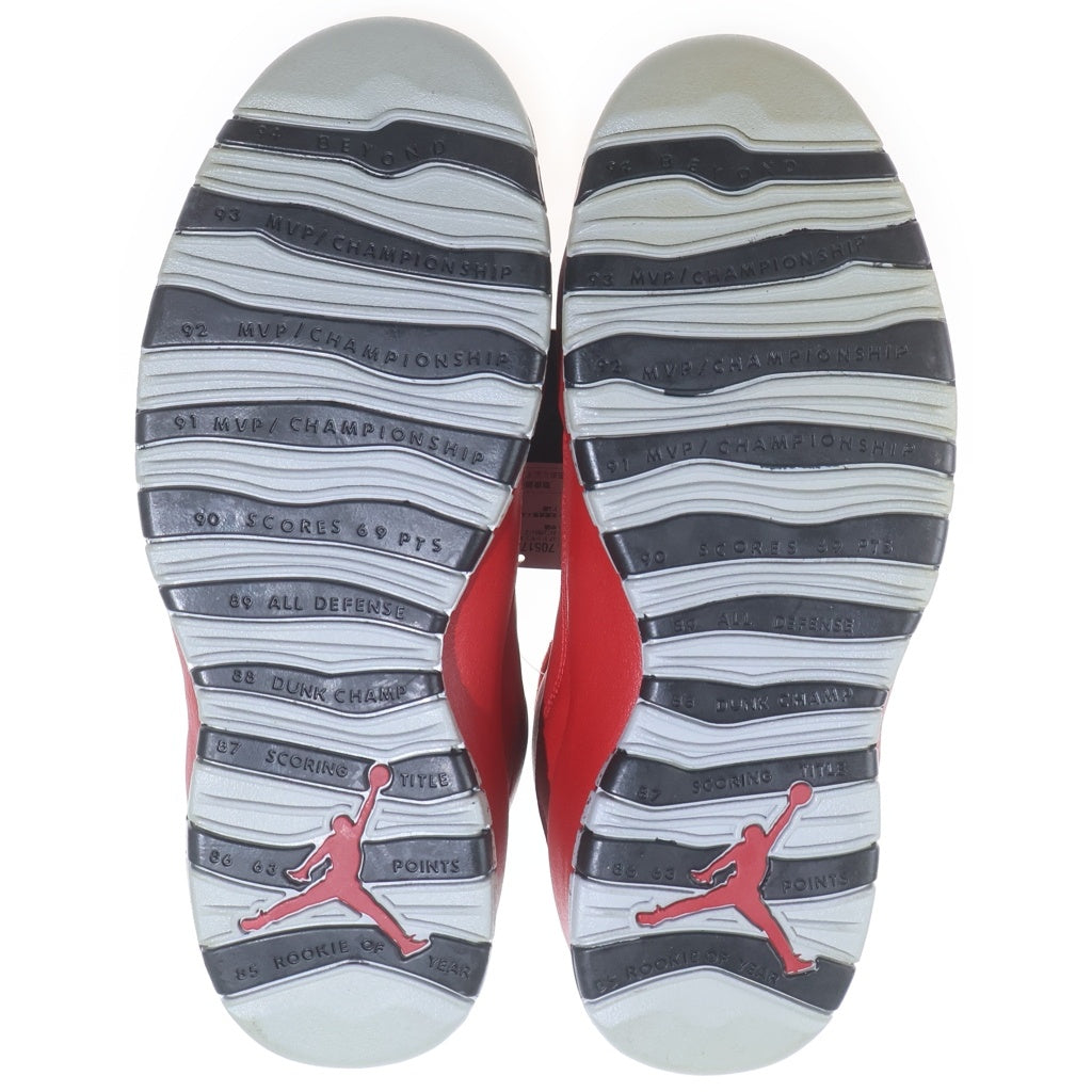 NIKE(ナイキ) AIR JORDAN 10 RETRO 30TH 705178-601 エアジョーダン 10 ハイカットスニーカー レッド US10/28cm