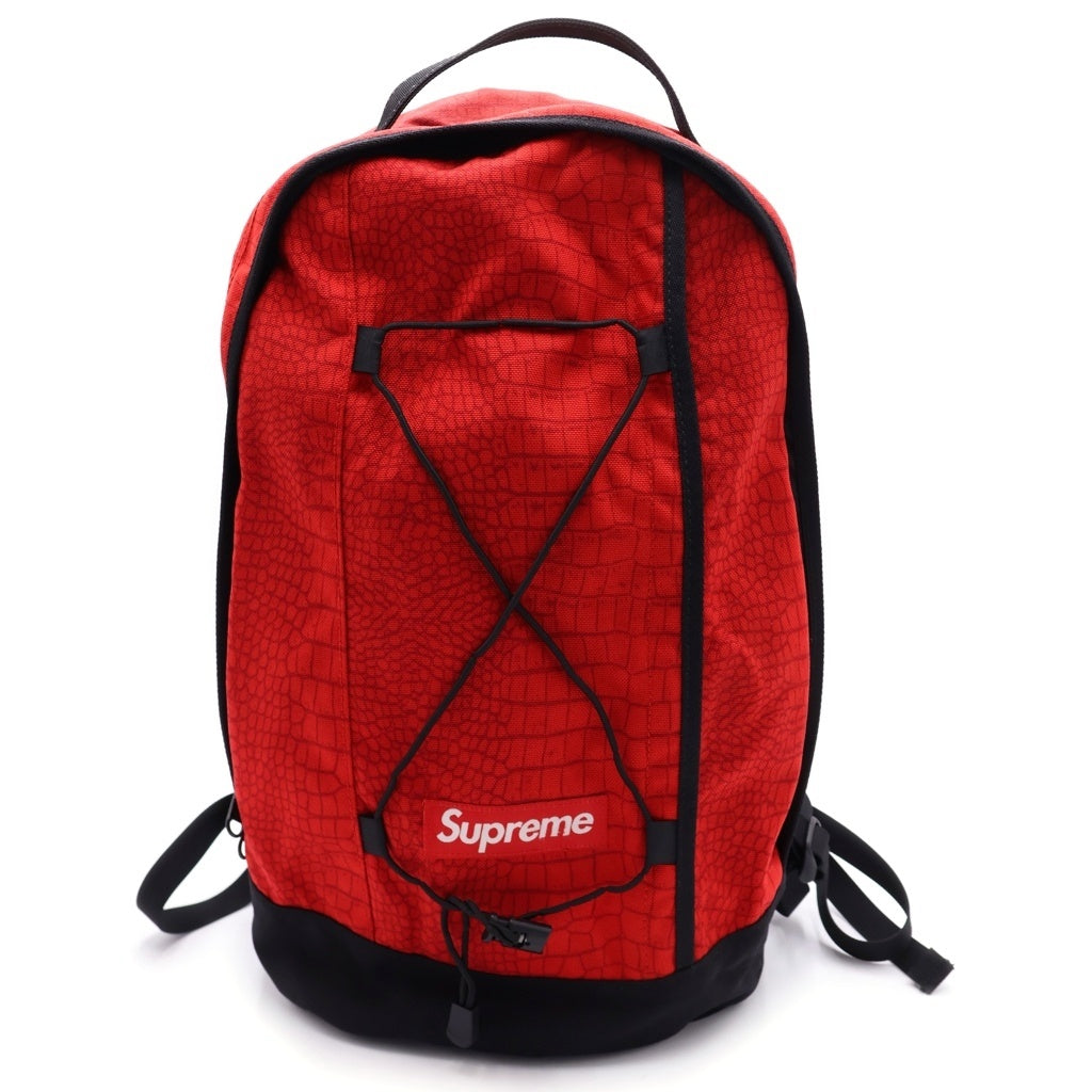 SUPREME(シュプリーム) 13SS Croc Backpack クロコプリント バックパック リュックサック レッド
