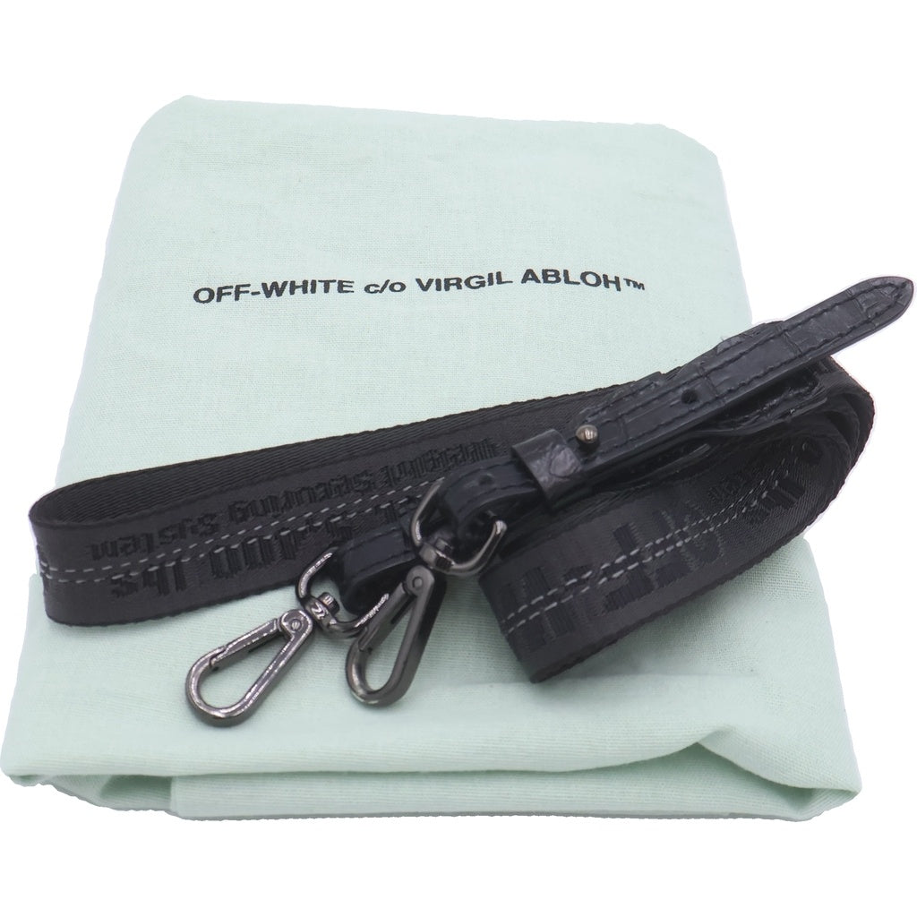 OFF-WHITE(オフホワイト) 18AW クロコ型押し レザー ハンド ショルダーバッグ ブラック OWNA059F18777076 レディース