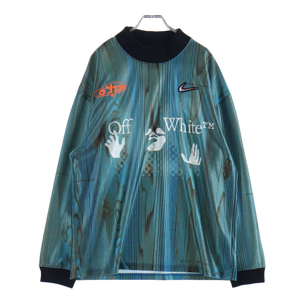 NIKE(ナイキ) ×OFF-WHITE JERSEYDN オフホワイト エルボーロゴ ゲームシャツ ブルー DN1701-411
