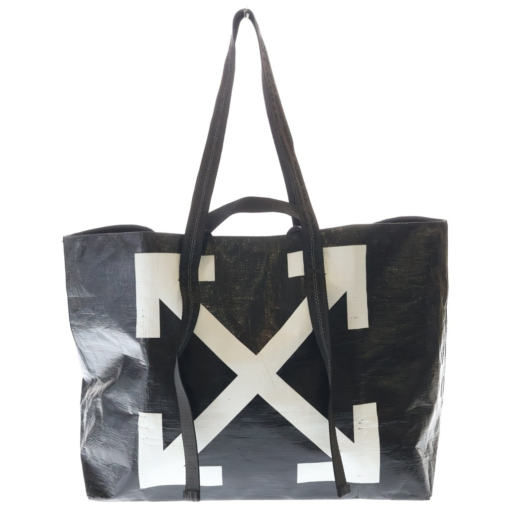 OFF-WHITE(オフホワイト) アロープリント ビニール ショルダーバッグ ブラック レディース