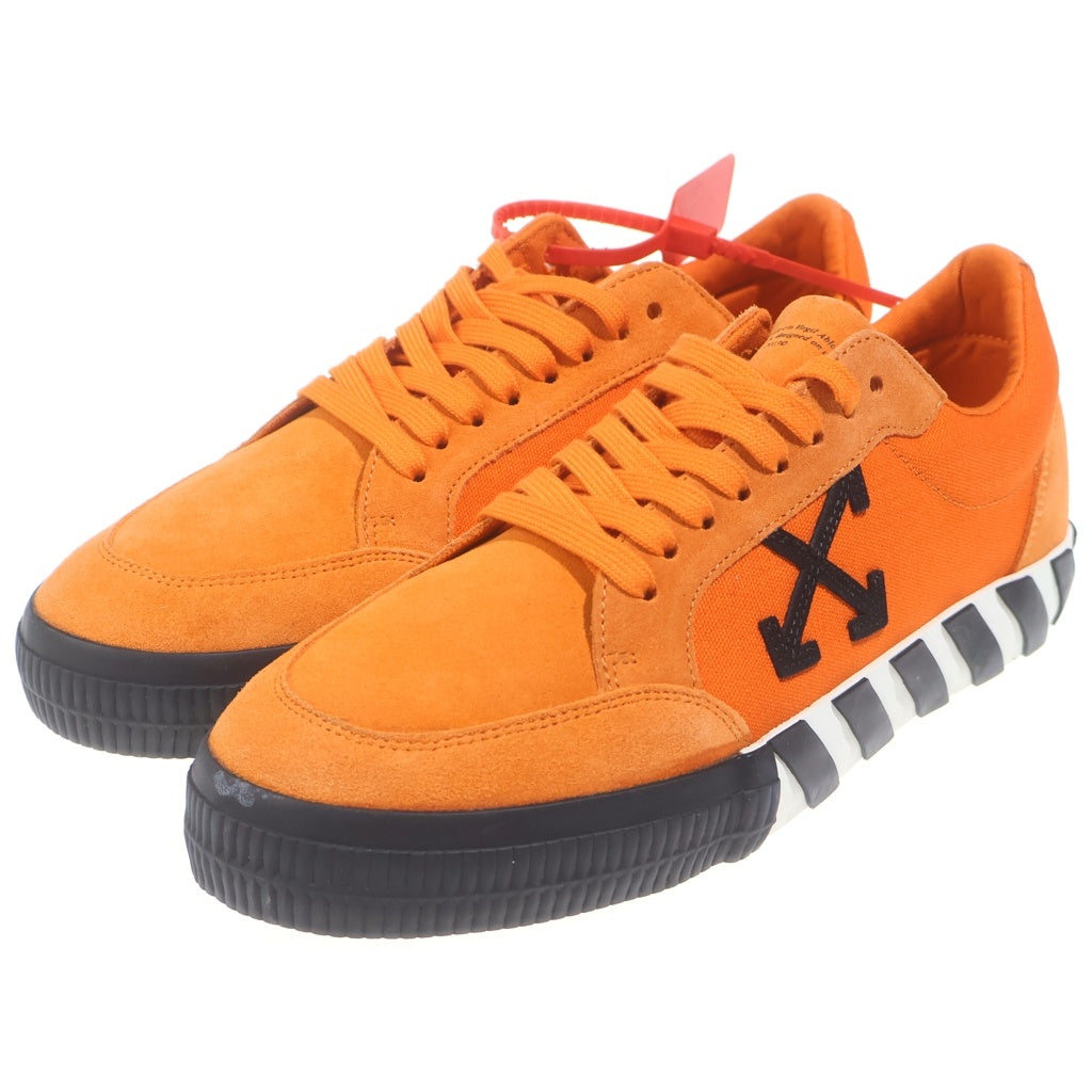 OFF-WHITE(オフホワイト) Vulcanized Low スエード レザーローカットスニーカー オレンジ OMIA085E19C210471910