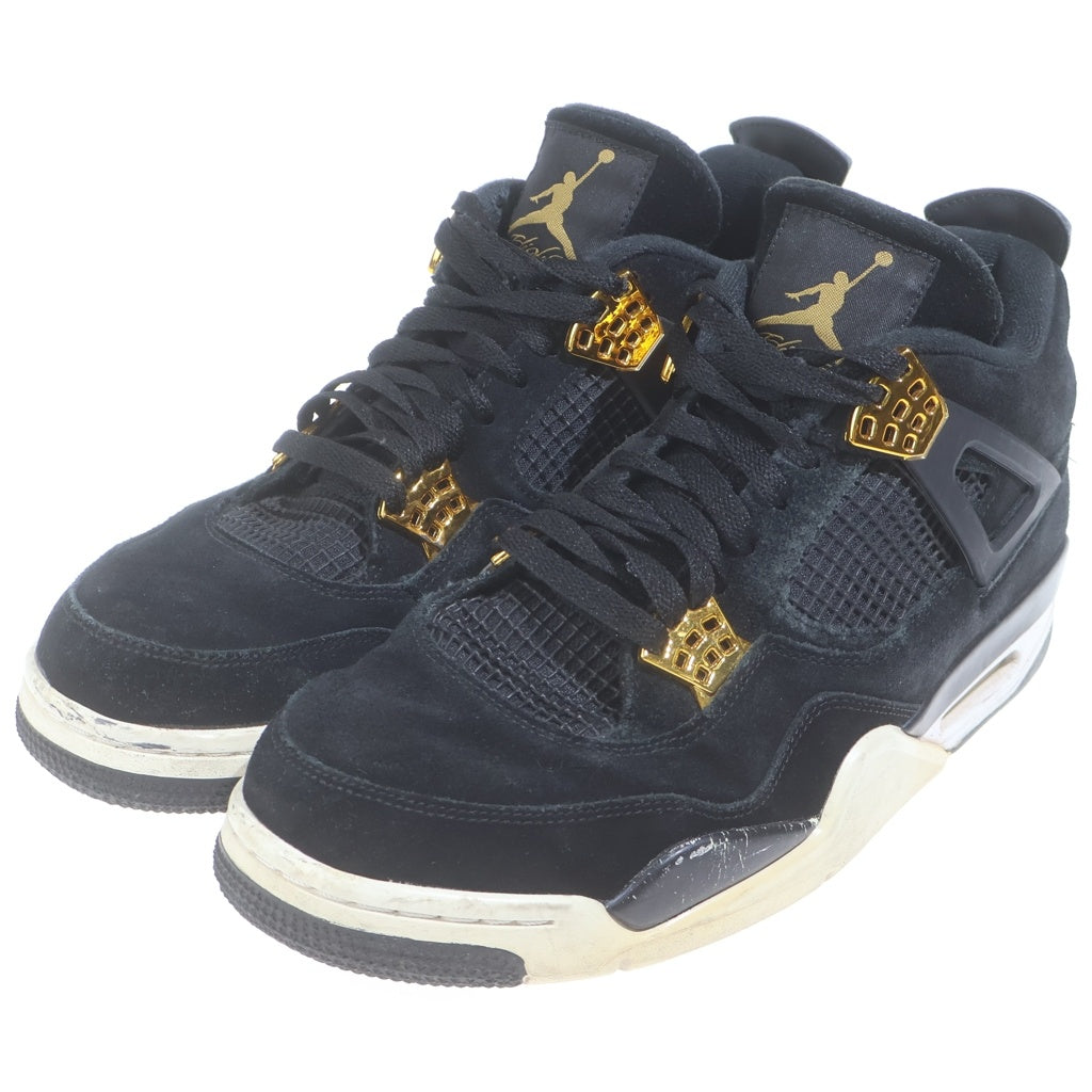 NIKE(ナイキ) 【観賞用 2016年製】 AIR JORDAN 4 RETRO ROYALTY 308497-032 エアジョーダン 4 レトロ ロイヤリティ ハイカットスニーカーブラック US11/29cm