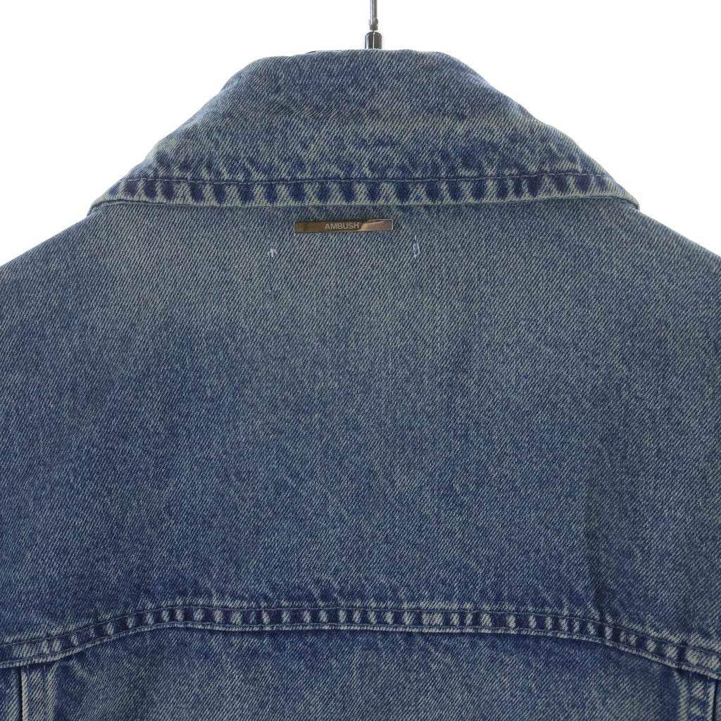AMBUSH(アンブッシュ) ネイル装飾 デニムトラッカージャケット インディゴ AMBOT-150