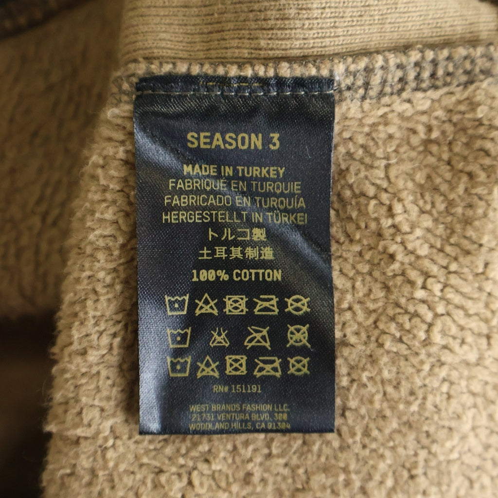 adidas(アディダス) YEEZY SEASON 3 イージー シーズン 3 スウェット プルオーバーパーカー ブラウン