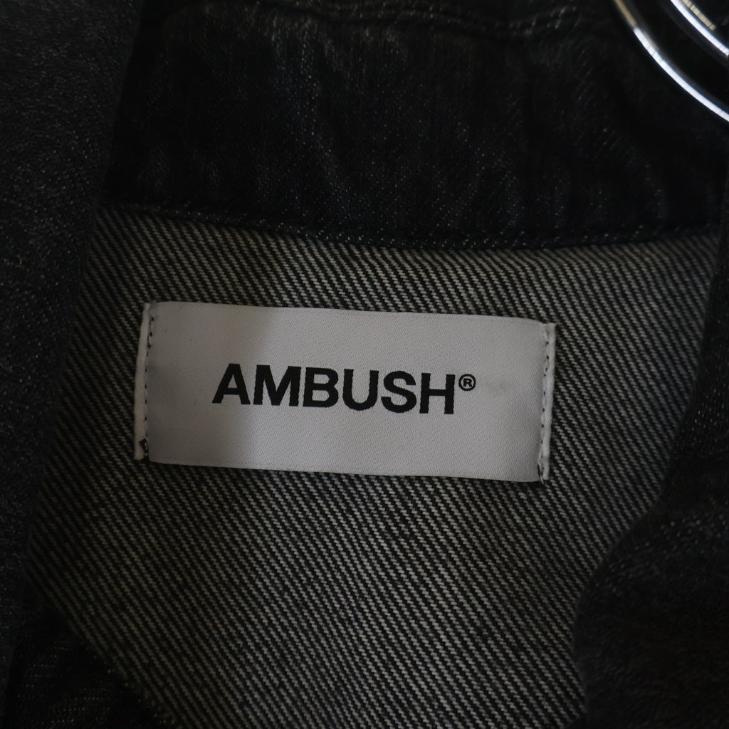 AMBUSH(アンブッシュ) デニム オーバー オール ブラック 12111460