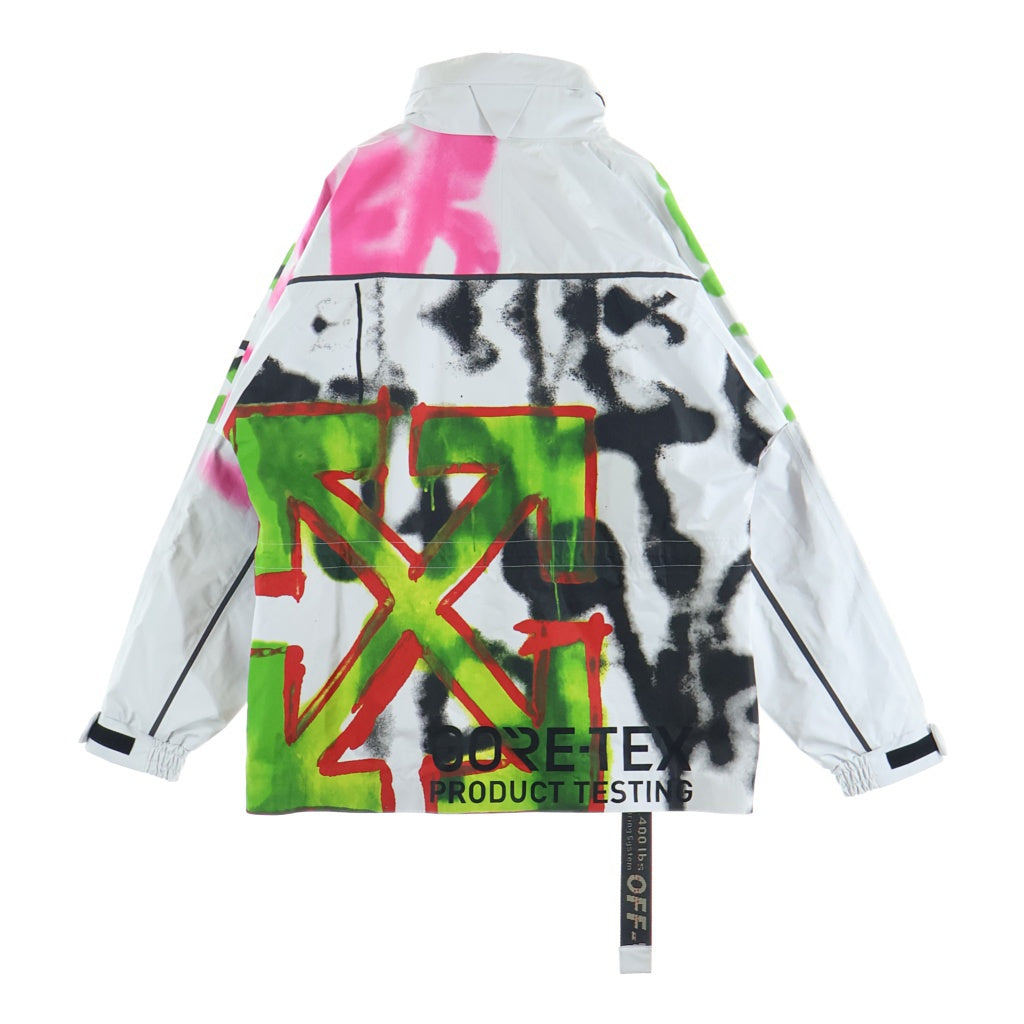 OFF-WHITE(オフホワイト) 18SS ゴアテックス ナイロン グラフィティー マウンテン パーカージャケット ホワイト/マルチ OMBA0031S8003012