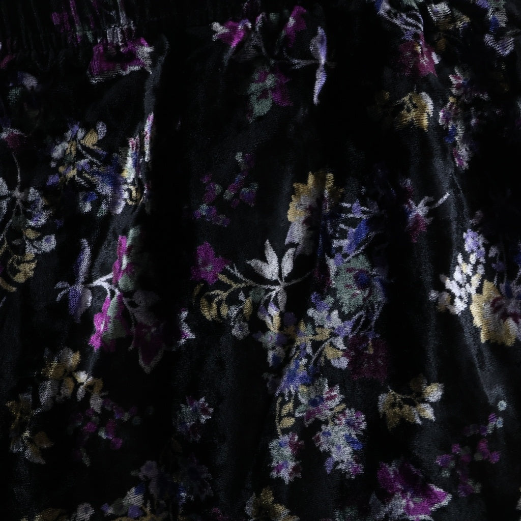SUPREME(シュプリーム) 19AW Floral Velour Short フローラル ベロア ショーツ ショート ハーフパンツ ブラック