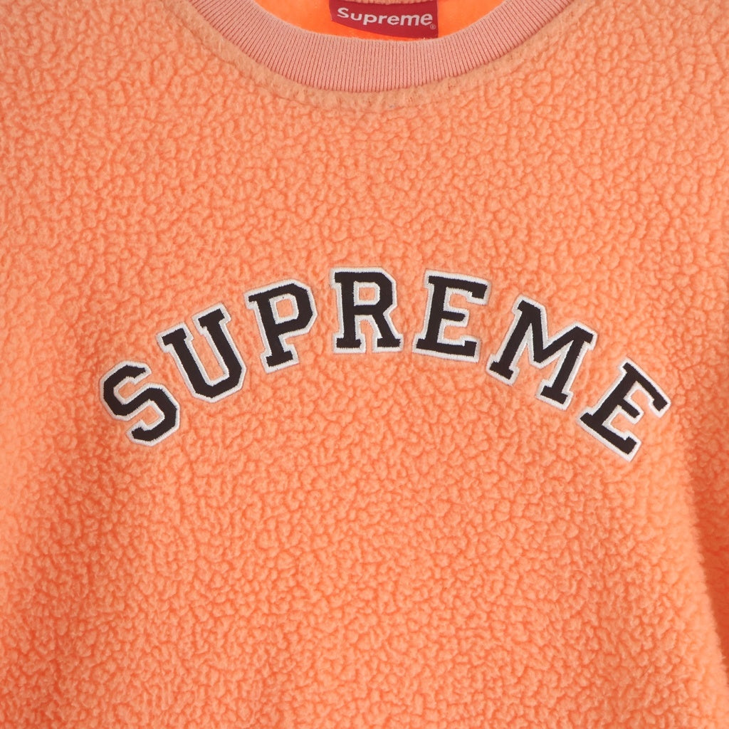 SUPREME(シュプリーム) 17AW Polartec Pile Crewneck ポーラーテック パイル クルーネック フリース クルーネック トレーナー オレンジ