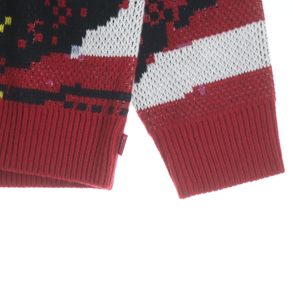 SUPREME(シュプリーム) 21SS Digital Flag Sweater デジタルフラッグニットセーター レッド/ブルー