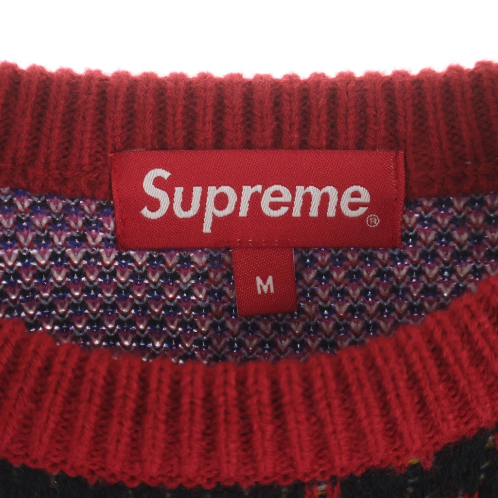 SUPREME(シュプリーム) 21SS Digital Flag Sweater デジタルフラッグニットセーター レッド/ブルー