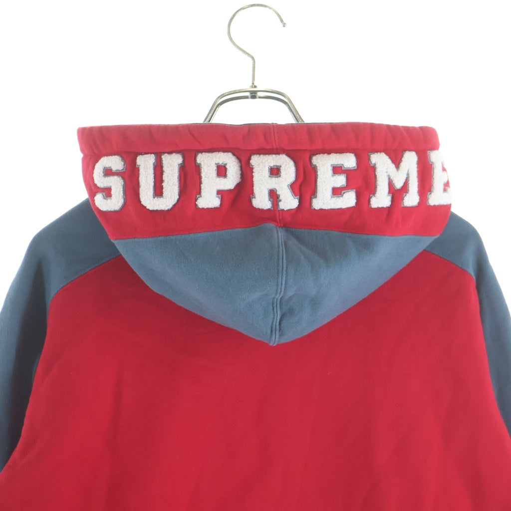 SUPREME(シュプリーム) 18AW Paneled Hooded Sweatshirt パネルロゴスウェットパーカー レッド