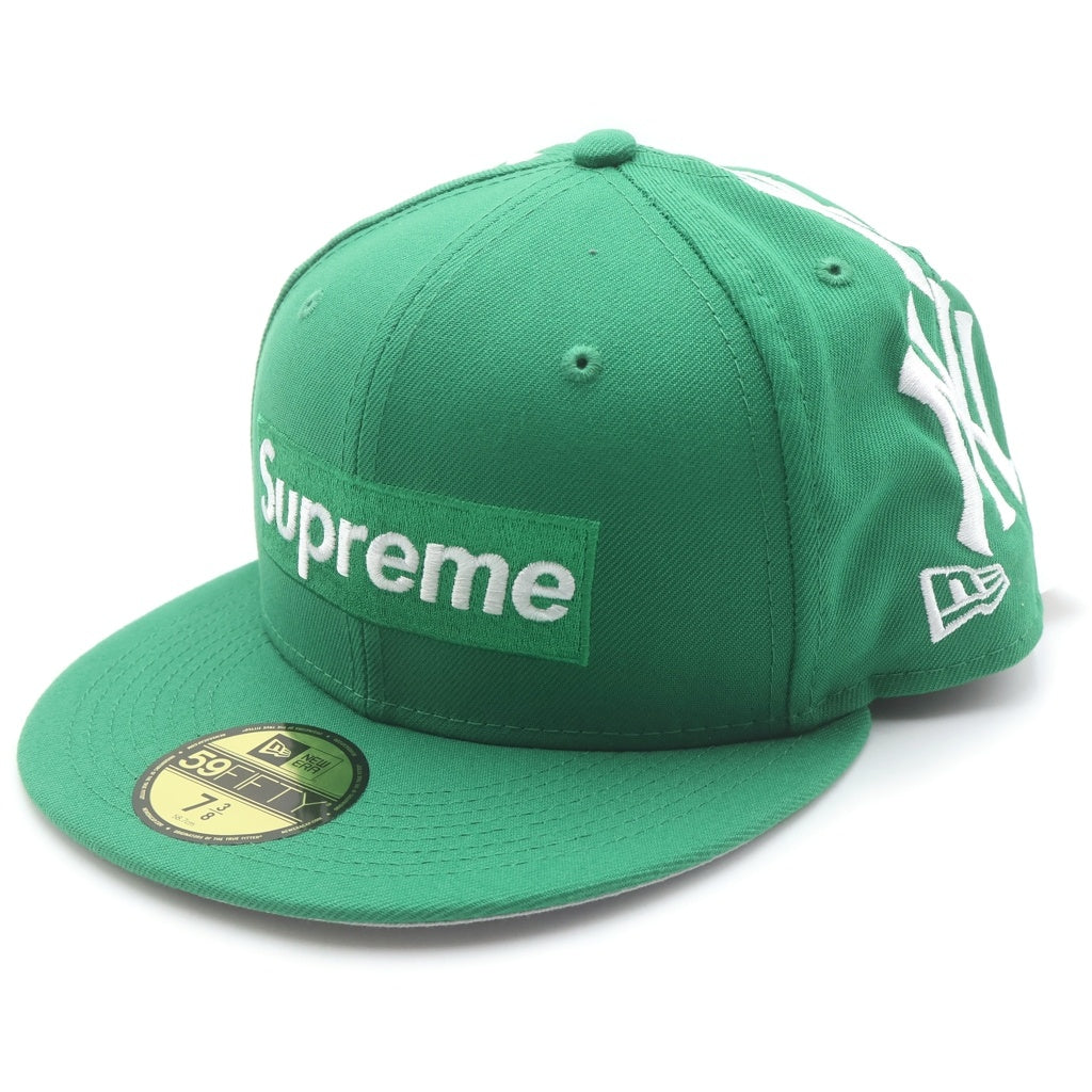 SUPREME(シュプリーム) 21AW ×MLB ×NEW ERA Box Logo Cap ニューヨークヤンキース ニューエラ ボックスロゴ ベースボールキャップ 帽子 グリーン