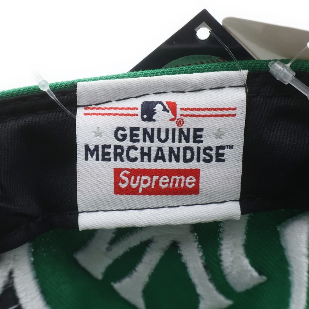 SUPREME(シュプリーム) 21AW ×MLB ×NEW ERA Box Logo Cap ニューヨークヤンキース ニューエラ ボックスロゴ ベースボールキャップ 帽子 グリーン