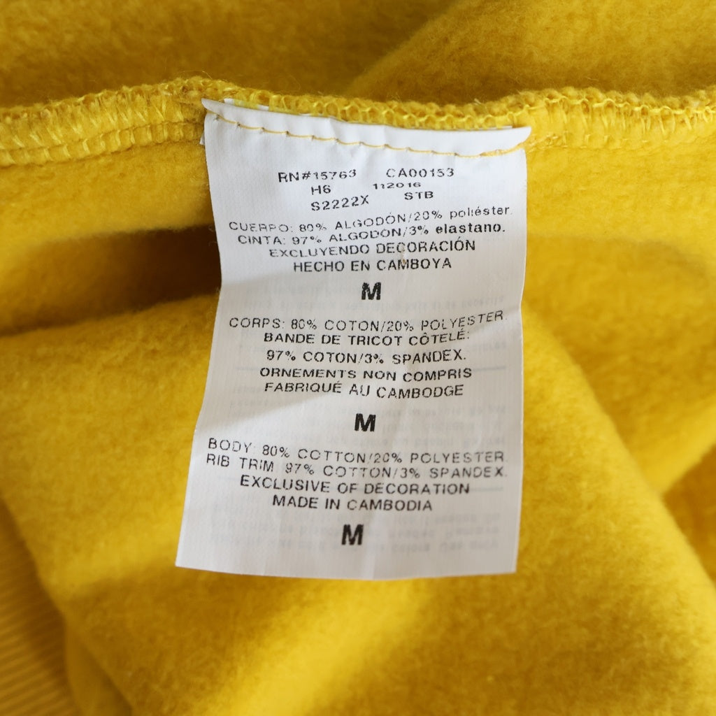 SUPREME(シュプリーム) 17SS ×Champion Satin Logo Hooded Sweatshirt チャンピオン サテン ロゴ スウェットプルオーバーパーカー イエロー