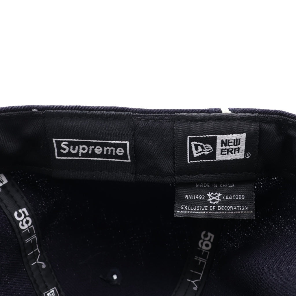 SUPREME(シュプリーム) 17SS ×NEW ERA Piping Box Logo Cap ニューエラ パイピング ボックスロゴ ベースボールキャップ 帽子 ネイビー
