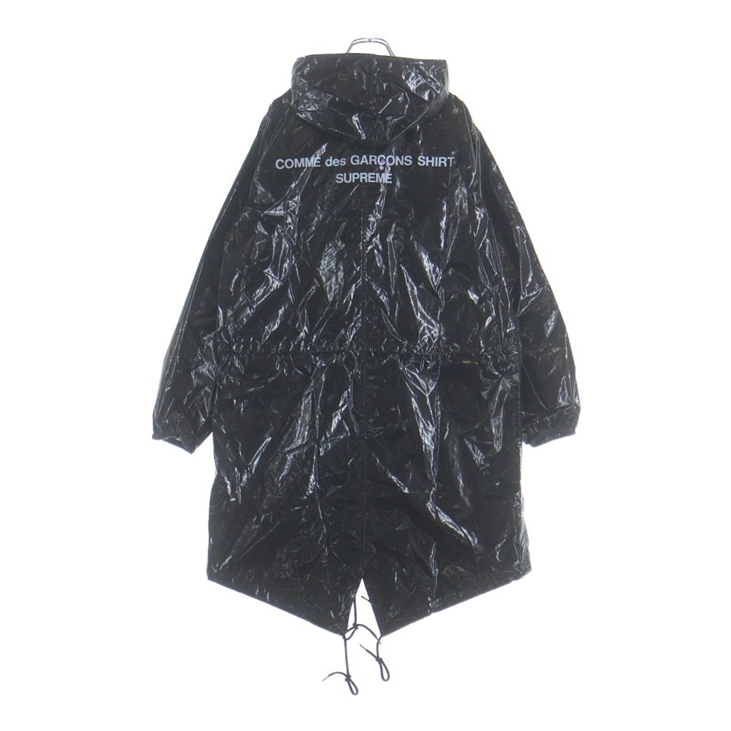 SUPREME(シュプリーム) 17SS ×COMME des GARCONS SHIRT Fishtail Parka コムデギャルソンシャツ ロゴ フィッシュテールパーカー モッズコート ジャケット ブラック