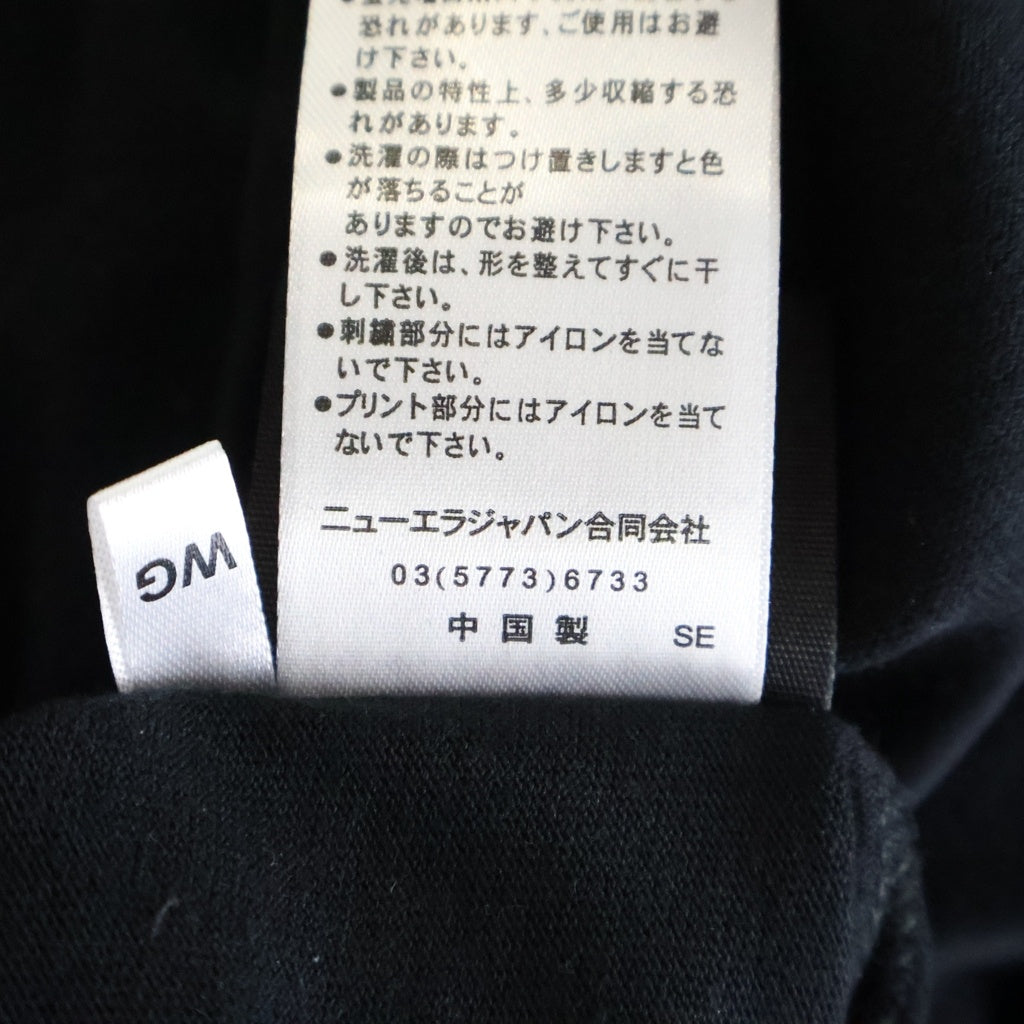 Yohji Yamamoto POUR HOMME(ヨウジヤマモト プールオム) ×Yomiuri Giants L/S COTTON TEE 読売ジャイアンツ ロゴプリント クルーネック 長袖Tシャツ カットソー ブラック SE-T17-028