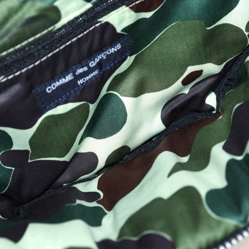 COMME des GARCONS HOMME(コムデギャルソンオム) ロゴ ナイロンツイル ウエストバッグ ボディバッグ ブラック HK-K202-051 レディース