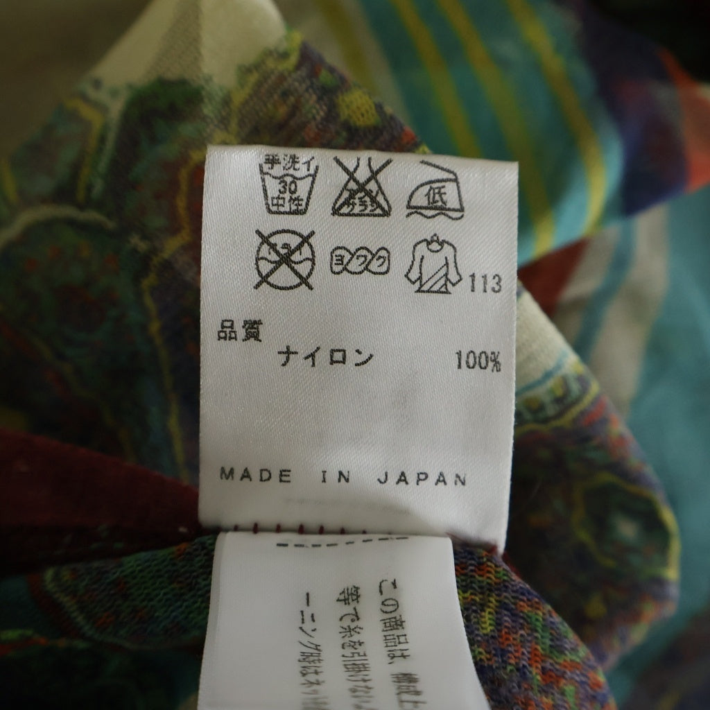 Jean Paul GAULTIER(ジャンポールゴルチエ) FEMME パワーネット ハイネック ペイズリー柄 メッシュトップ レディース マルチカラー