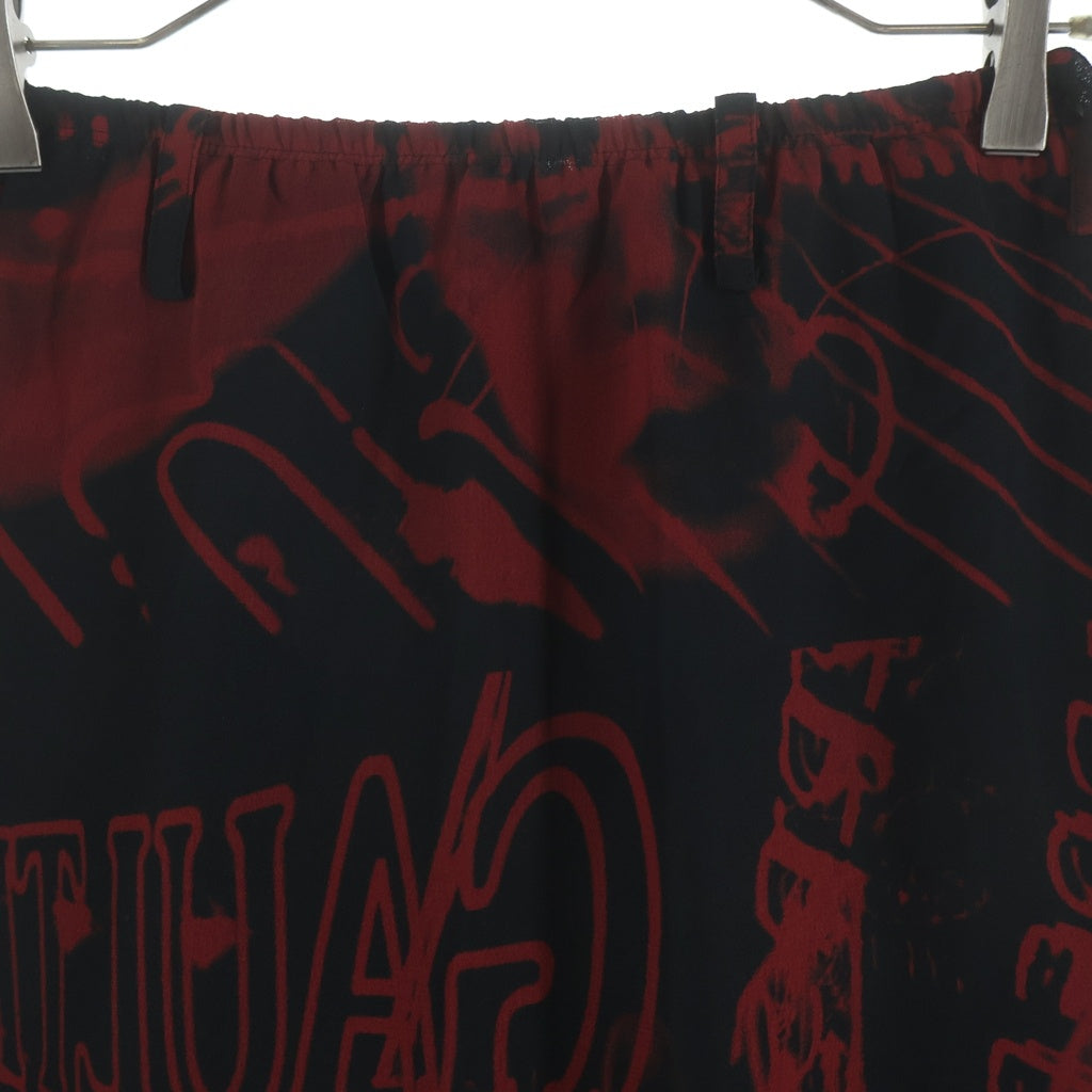 Jean Paul GAULTIER(ジャンポールゴルチエ) CLASSIQUE デザインロゴ ロングスカート レディース レッド