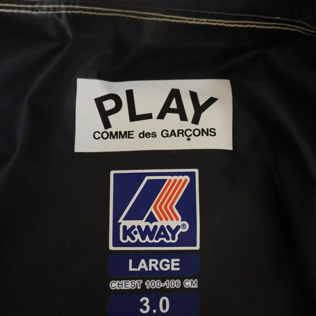 PLAY COMME des GARCONS(プレイコムデギャルソン) ×K-WAY FULL ZIP NYLON JACKET ハートロゴ ナイロン ジップアップ ジャケット ブルゾン ゴールド AZ-J508-051