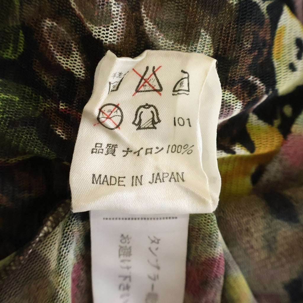 Jean Paul GAULTIER(ジャンポールゴルチエ) FEMME フラワーデザイン パワーネット メッシュ長袖シャツ マルチカラー レディース
