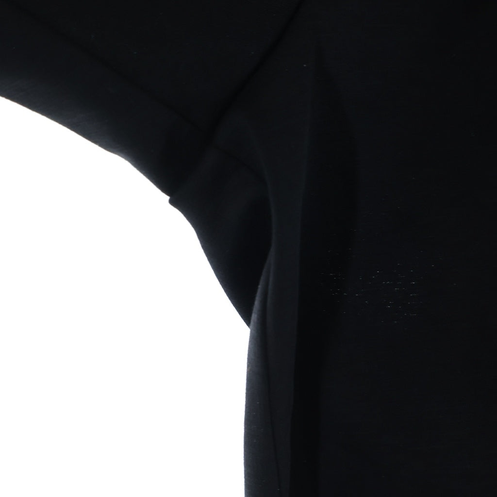 NOIR KEI NINOMIYA(ノワール ケイニノミヤ) フリル コットン クルーネック 長袖Tシャツ カットソー トップス ブラック レディース 3M-T009