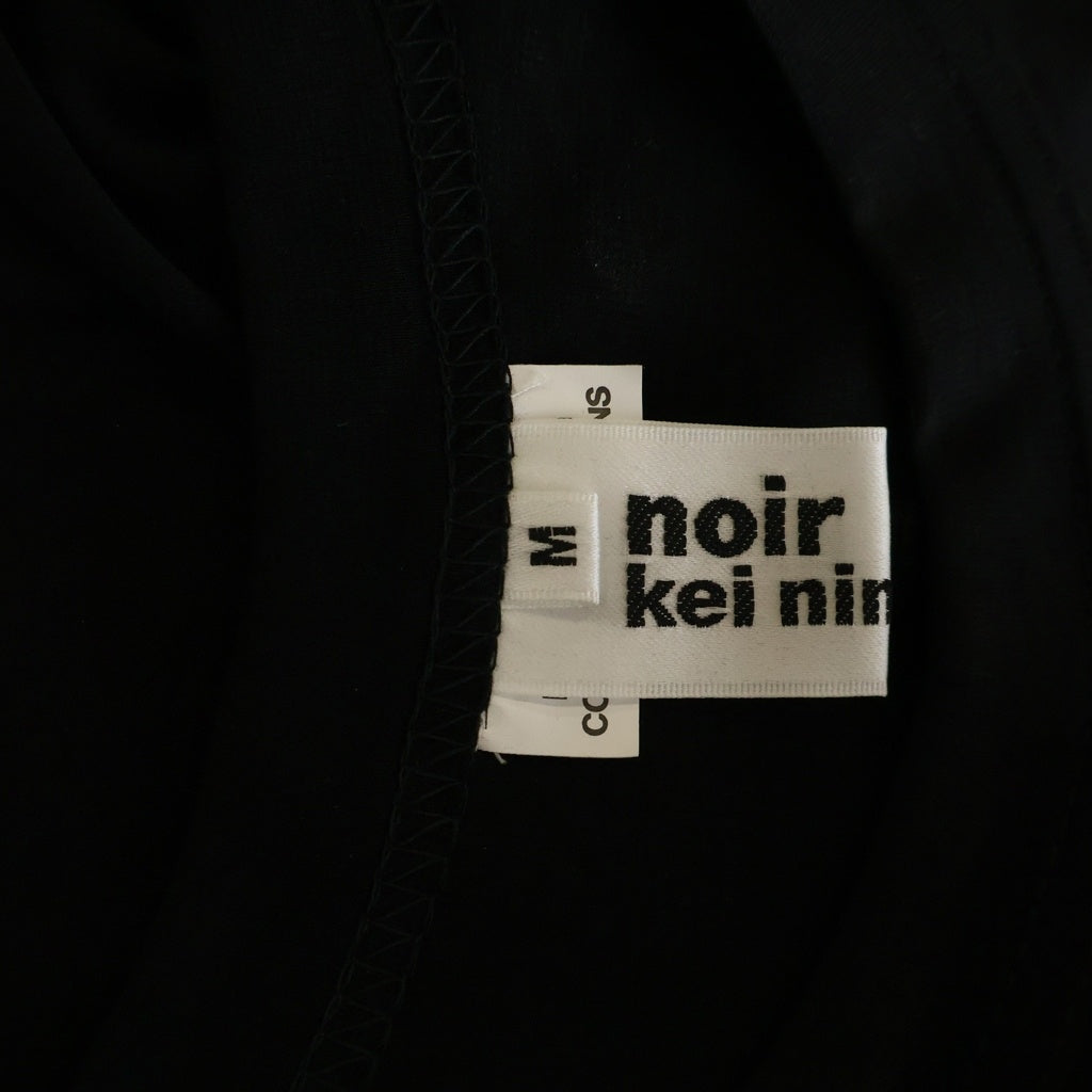 NOIR KEI NINOMIYA(ノワール ケイニノミヤ) フリル コットン クルーネック 長袖Tシャツ カットソー トップス ブラック レディース 3M-T009