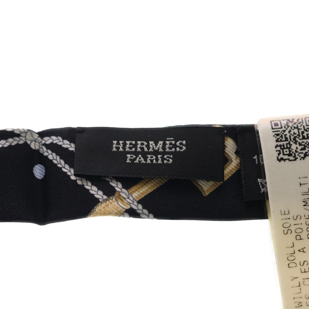 HERMES(エルメス) ツイリードール レクレアポア シルク スカーフ ブラック レディース