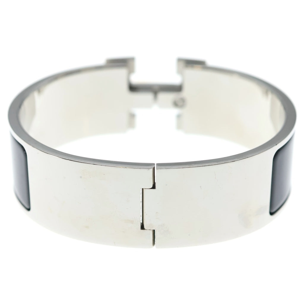 HERMES(エルメス) クリック クラックH GM エナメルブレスレット シルバー/ブラック レディース