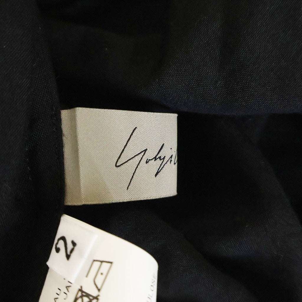 Y's(ワイズ) 22SS LAWN DRAPE TWISTED D-A 変形 ドレープドレス ワンピース レディース ブラック FG-D10-207