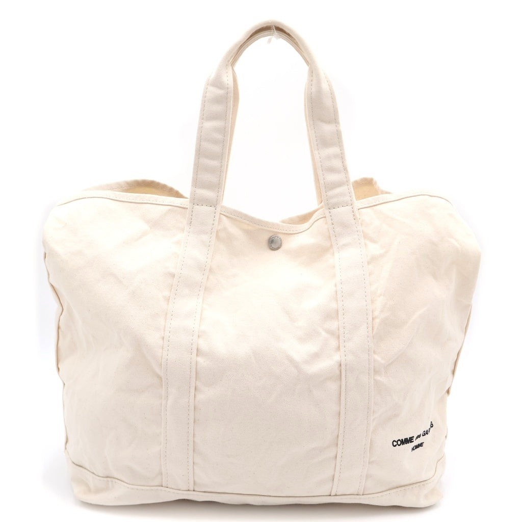 COMME des GARCONS HOMME(コムデギャルソンオム) 23AW COTTON CANVAS TOTE BAG コットン キャンバス 2WAY トートバッグ ショルダーバッグ ベージュ HL-K203 レディース