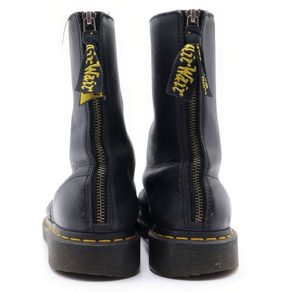 Dr.Martens(ドクターマーチン) ×Y's 10EYE ワイズ バックジップ レースアップ レザー ブーツ ブラック レディース