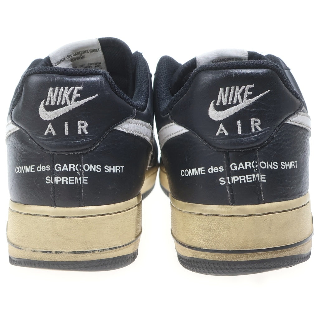NIKE(ナイキ) ××SHIRT AIR FORCE 1 LOW シュプリーム コムデギャルソンシャツ エアフォース1 ローカットスニーカー ブラック US9.5/27.5cm