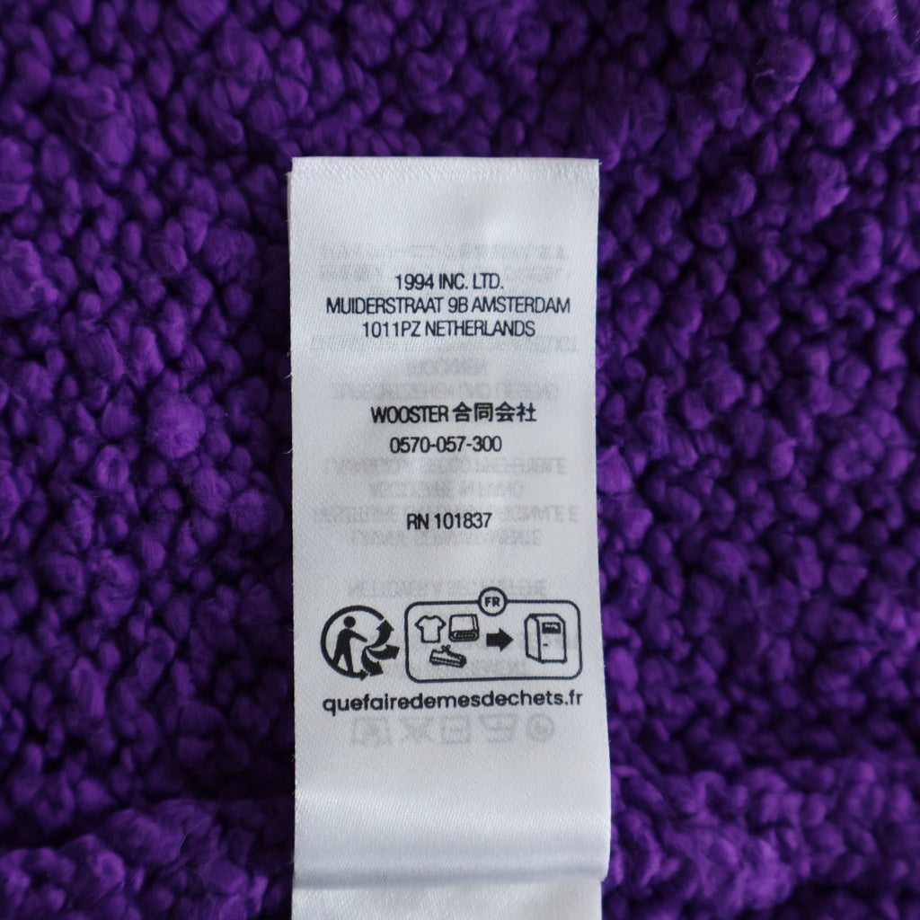 SUPREME(シュプリーム) 24SS Boucle Small Box Logo Sweater ブークレ スモールボックスロゴ クルーネック ニットセーター パープル