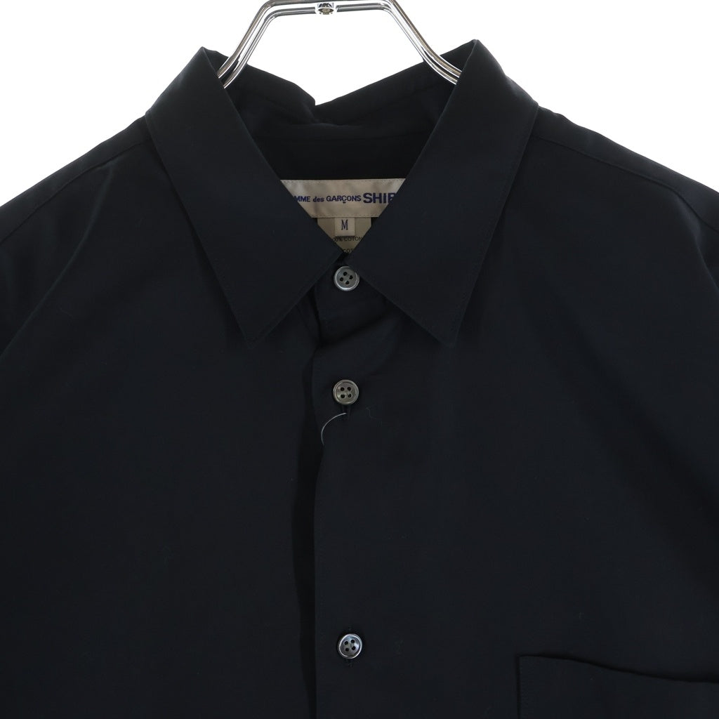 COMME des GARCONS SHIRT(コムデギャルソンシャツ) 22SS FOREVER SHORT SLEEVE WOVEN SHIRT フォーエバー コットン ショートスリーブ ウーブン 半袖シャツ ブラック FI-B030