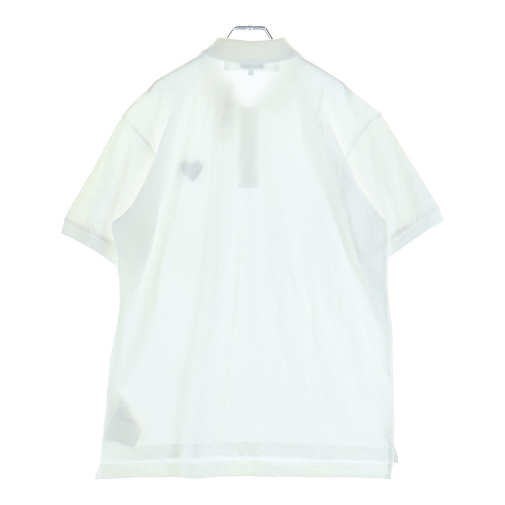 PLAY COMME des GARCONS(プレイコムデギャルソン) 25SS ハートロゴ刺繍 コットン 半袖ポロシャツ ホワイト AX-T066 AD2025/3