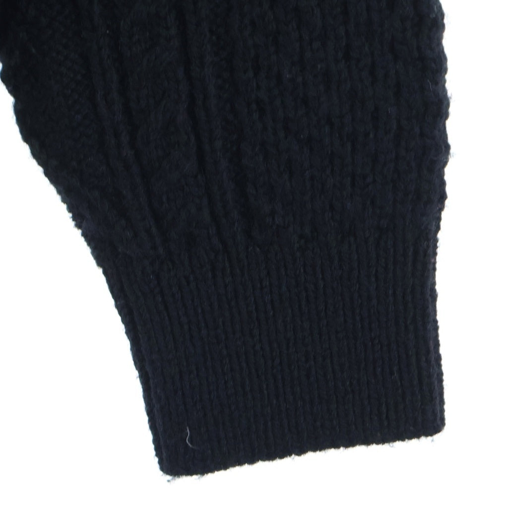 DENHAM(デンハム) ALAN KNIT SWEATER アラン ケーブル ウール ニット セーター ブラック 01-22-10-71-070
