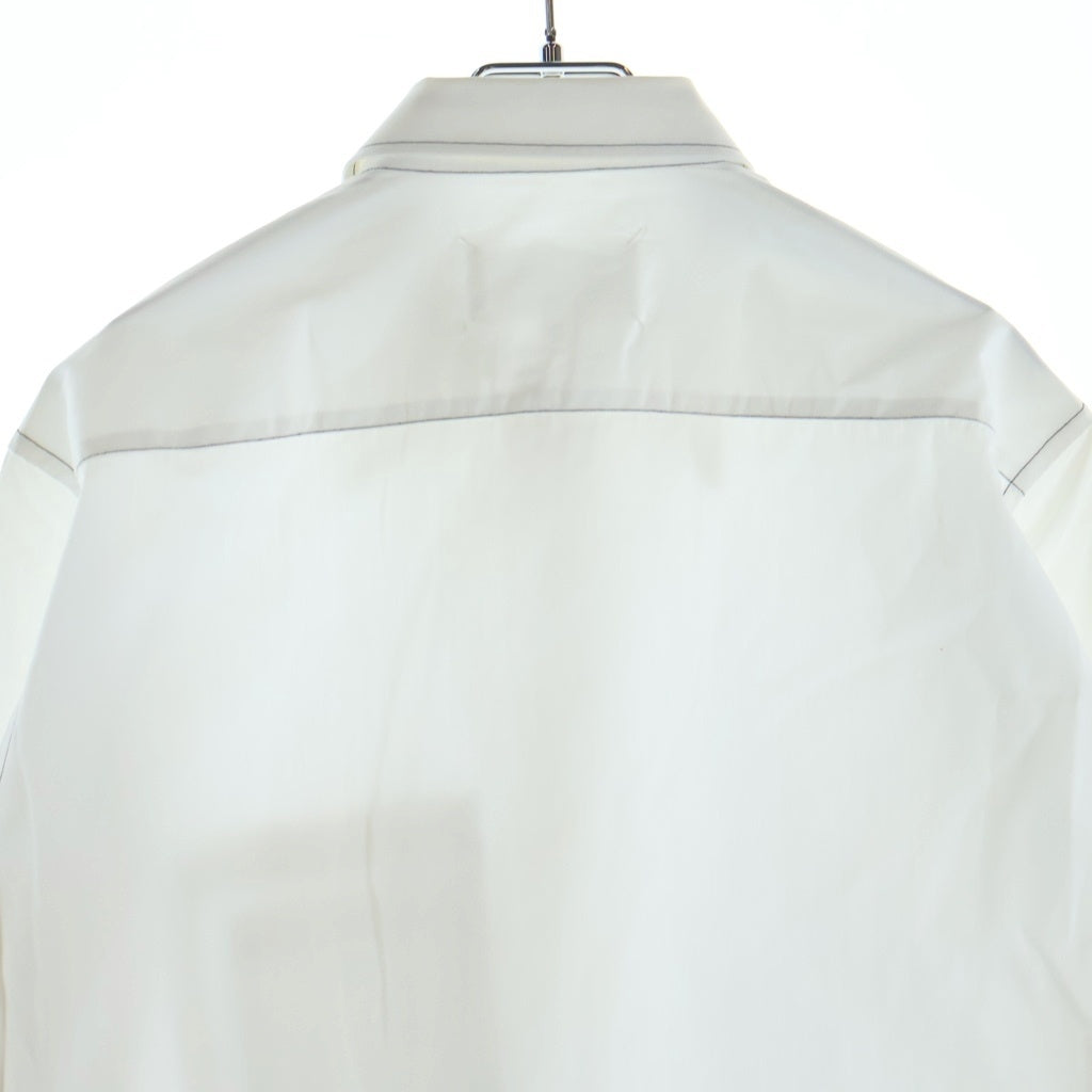 Maison Margiela(メゾンマルジェラ) 18SS Pocket Stitch Shirt ポケット ステッチ 長袖シャツ ホワイト S50DL0334 S43001