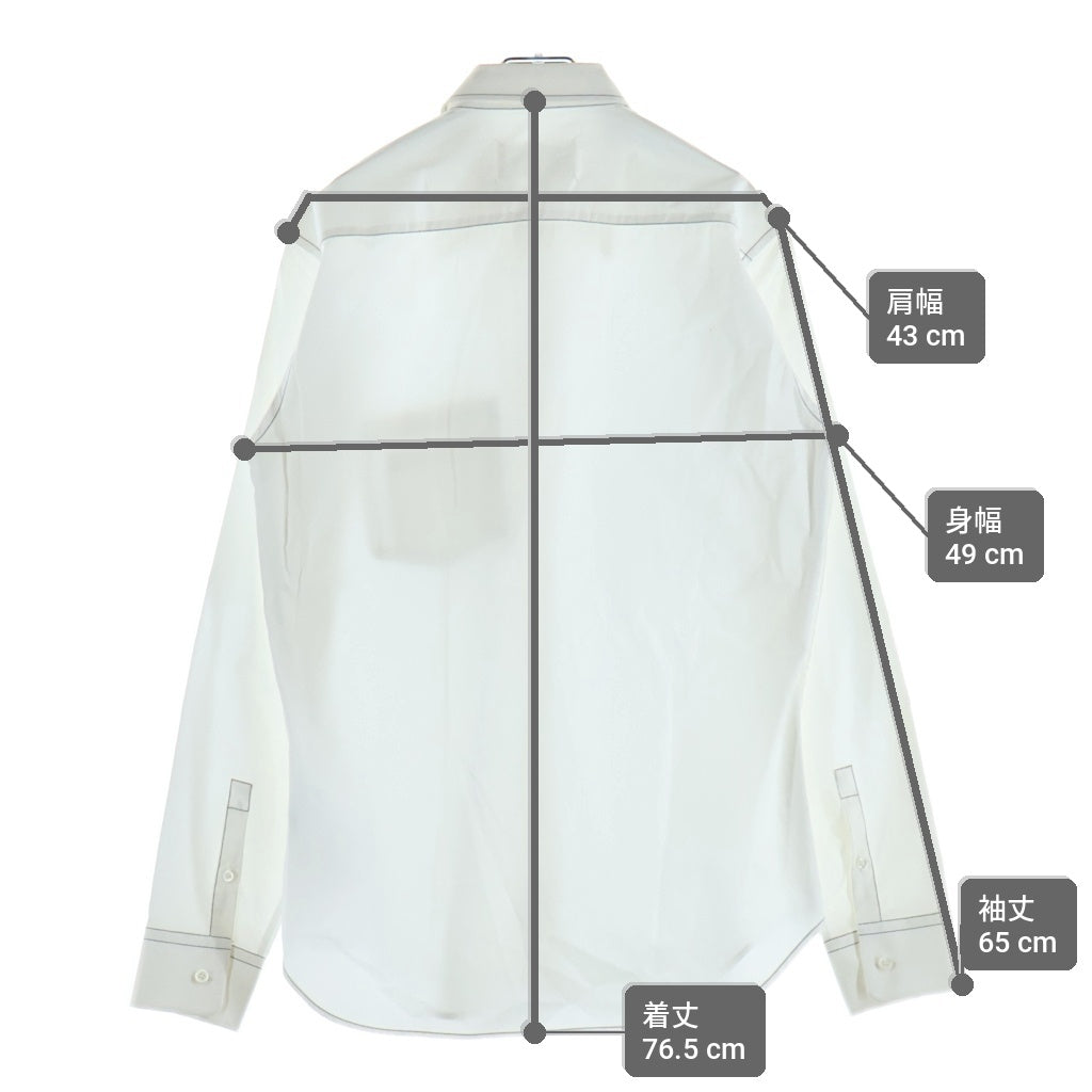 Maison Margiela(メゾンマルジェラ) 18SS Pocket Stitch Shirt ポケット ステッチ 長袖シャツ ホワイト S50DL0334 S43001