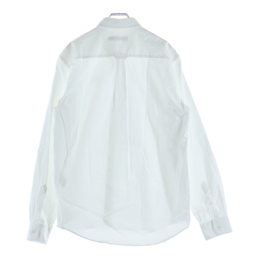 MAISON KITSUNE(メゾンキツネ) OXFORD TRICOLOR FOX PATCH CLASSIC SHIRT BD オックスフォード トリコロールフォックスパッチ ボタンダウン クラシック 長袖シャツ ホワイト FM00400WC2010