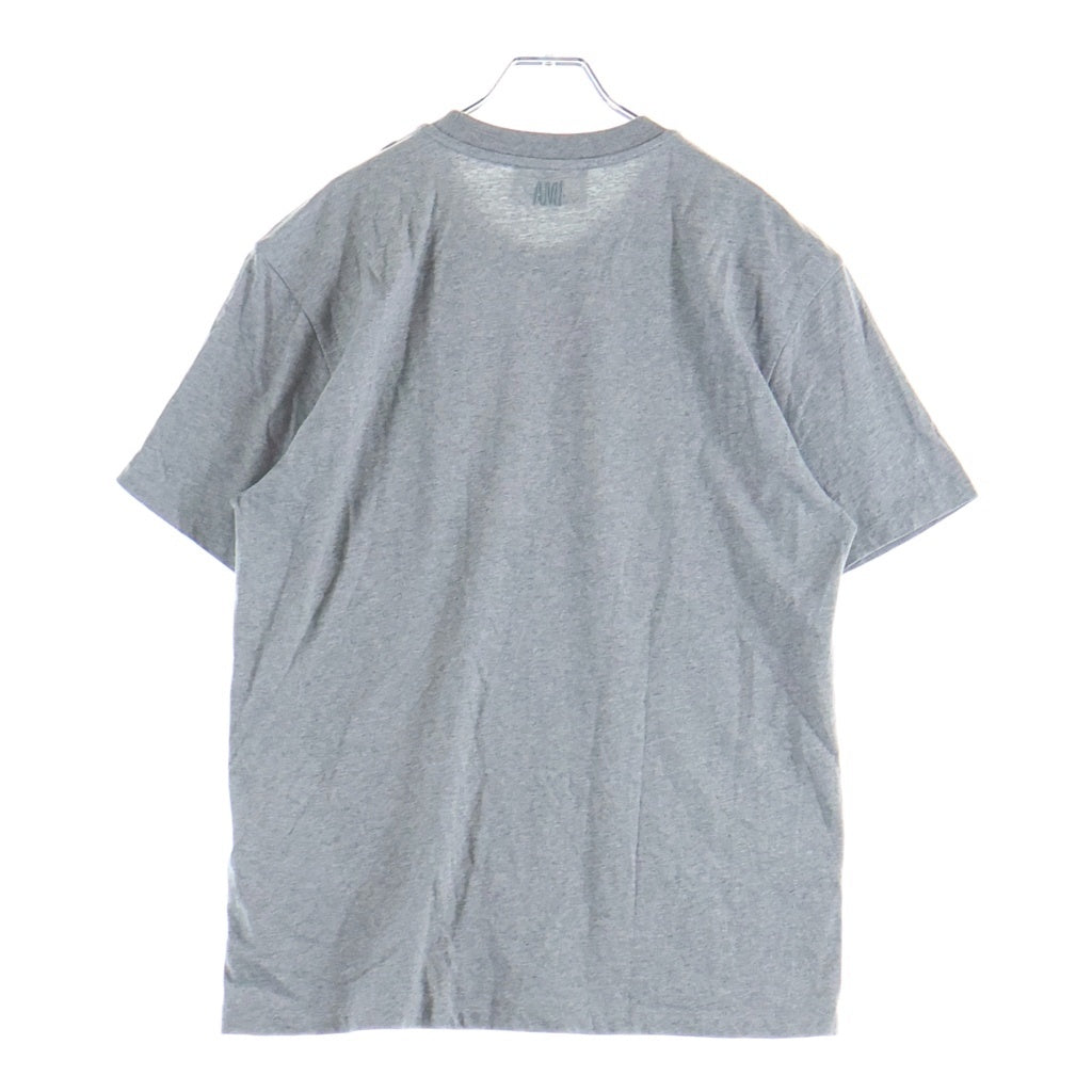 AMI Alexandre Mattiussi(アミアレクサンドルマテュッシ) AMI de Coeur ハートロゴ刺繍 クルーネック 半袖Tシャツ カットソー グレー BFUTS001.724