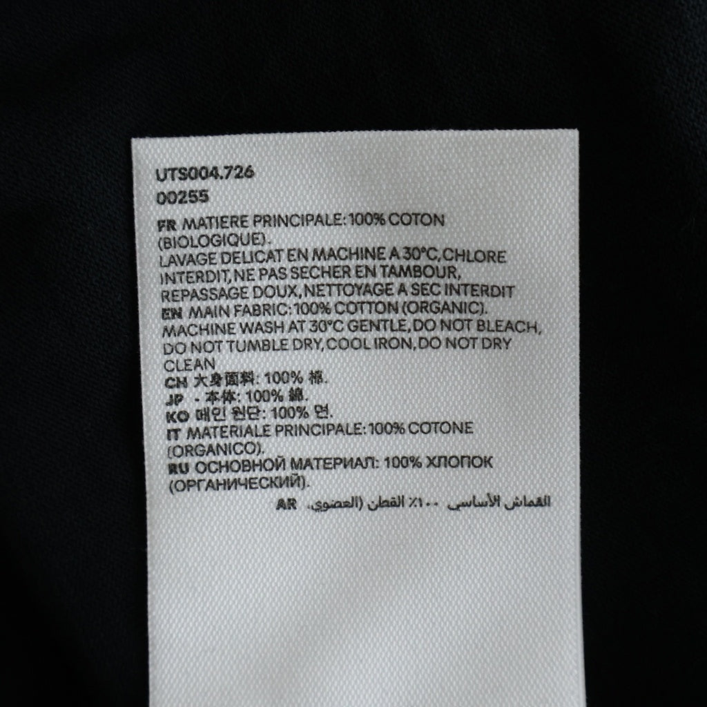 AMI Alexandre Mattiussi(アミアレクサンドルマテュッシ) AMI de Coeur ハートロゴ刺繍 クルーネック 半袖Tシャツ カットソー ブラック UTS004.726