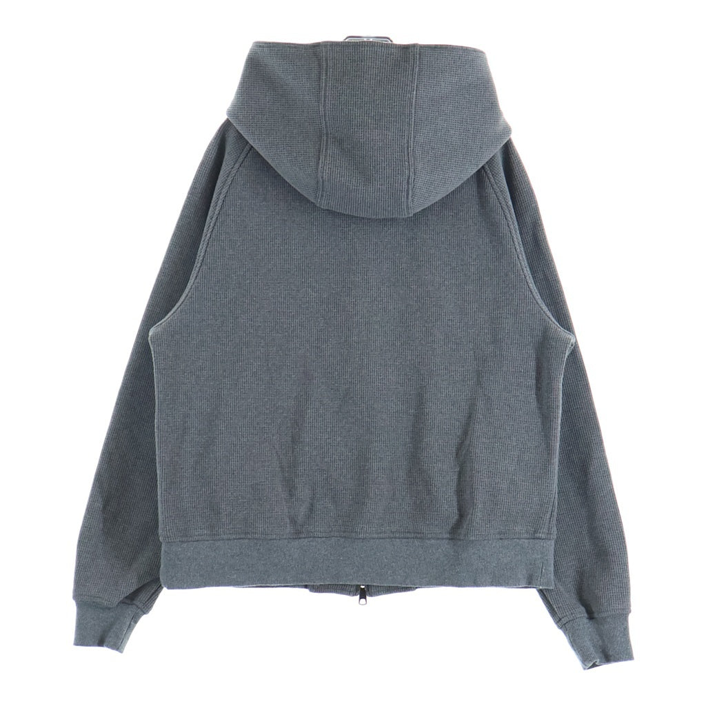 wjk(ダブルジェイケイ) TIGHT HEAVY WAFFLE HOODIE タイトヘビー ワッフル フーディー ジップアップ パーカー グレー WR25S-18