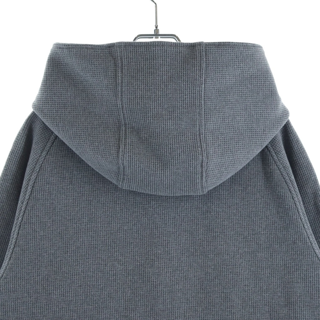wjk(ダブルジェイケイ) TIGHT HEAVY WAFFLE HOODIE タイトヘビー ワッフル フーディー ジップアップ パーカー グレー WR25S-18